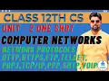 Network Protocols One Shot HTTP FTP PPP SMTP POP3 HTTPS TELNET VoIP class 12 CS 2026