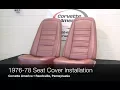 1976-1978 C3 Corvette Seat Cover Installation by Corvette America