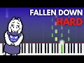 Undertale Fallen Down HARD - Full Piano Tutorial
