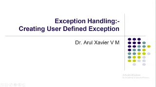 Creating User Defined Exception in Java