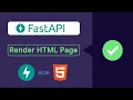 FastAPI Tutorial Master HTML Integeration with FastAPI