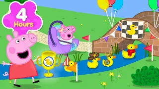 Peppa Pig WINS the DUCK RACE for Baby EVIE! 🦆🏆 | BRAND NEW Peppa Pig Full Episodes | 4 Hours