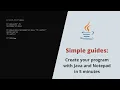 Create your first Hello World Java program in Notepad on Windows Simple guide