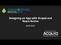 Designing an App with Drupal and React Native