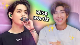 bts comforting words to cheer you up