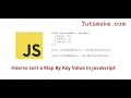 How to sort a Map By Key Value in JavaScript