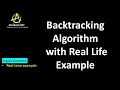 Backtracking Algorithm with Real Life Example Lec 59 Data Structures Algorithms