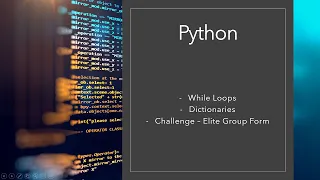 Learn Python - While Loops Dictionaries CHALLENGE AT THE END
