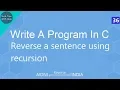 C Program to Reverse a sentence using recursion
