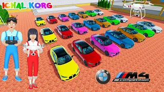 Yuta Mio Kumpulkan Semua Mobil BMW M4 Warna Warni di Kota Sakura π± SAKURA School Simulator