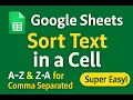 How to Sort Comma-Separated Values in a Single Cell in Google Sheets