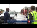 WRCB 3 Senator Warnock Visits Q CELLS and Appalachian Regional Port in Northwest Georgia