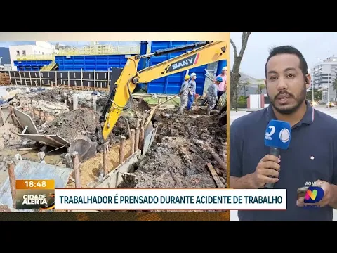Trabalhador sofre acidente em Itapema e fica prensado por contenção de ferro