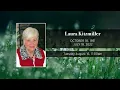 Memorial Service Laura Kitzmiller