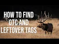How To Find Leftover Tag Opportunities APPLICATION SEASON