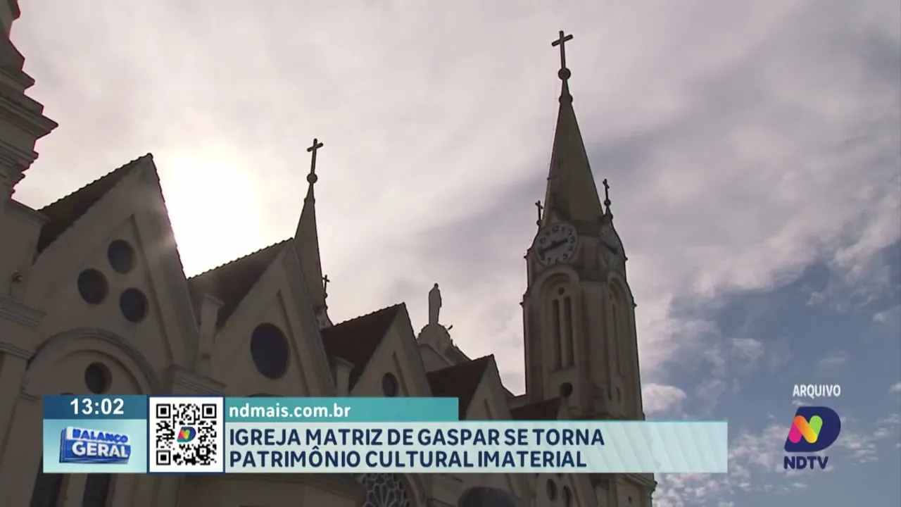 Igreja Matriz de Gaspar se torna patrimônio cultural imaterial da cidade