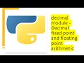 1 - decimal module