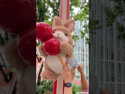 🐰💕 Who knew plush bunnies could steal the show on the streets of Chongqing, China?
