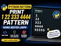 Python Pattern Program Print 1 22 333 4444 Pattern Using Nested Loops Beginner Tutorial