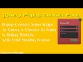 Build Popup Contact Form using jQuery and PHP