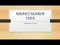 Binary Search Tree Data structures Malayalam Tutorials