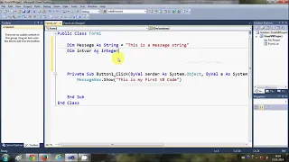 Visual Basic NET Tutorial 02 - Variable Declaration in Visual Basic
