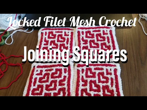 Download MP3 Joining Squares with SC in BLO using Locked Filet Mesh (LFM) Interlocking Crochet patterns