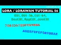 tutorial 56 OUI OUI-36 EUI-64 DevEUI AppEUI JoinEUI