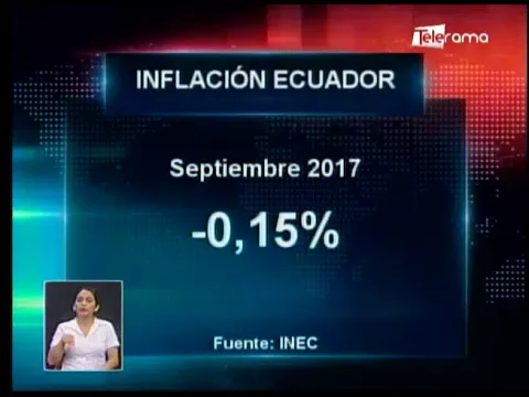 Ecuador con -0.03% de inflación anual