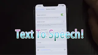 How To Enable Text To Speech On IPhone 