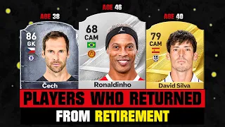 FOOTBALLERS Who RETURNED From RETIREMENT! 💀😲 ft. Ronaldinho, Cech, David Silva…