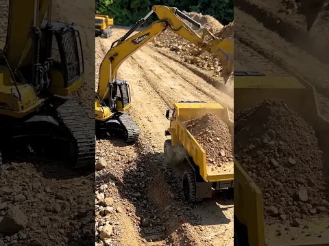 SAB Truck Car RC excavator digging a deep foundation  4