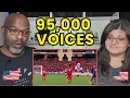 Americans React to Liverpool F.C. \u0026 95,000 Australian fans sing \