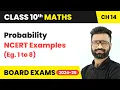 Probability - NCERT Examples Eg 1 to 8 Class 10 Maths Chapter 14 CBSE 2025-26