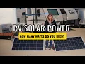 RV Solar Power How many watts do you need