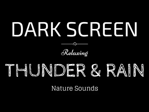 Download MP3 THUNDER and RAIN Sounds for Sleeping BLACK SCREEN | Sleep and Relaxation | Dark Screen Nature Sounds