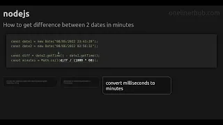 How to get difference between 2 dates in minutes