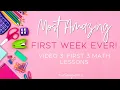 First 3 Math Lessons Back to School Series