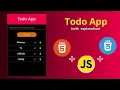 Todo App Using JavaScript For Beginners JavaScript Mini Project 03 Easy Tutorial