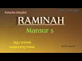 KARAOKE DANGDUT - RAMINAH - MANSYUR S - NADA PRIA