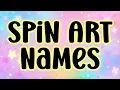 Writing Names Spin Art Live