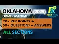 Oklahoma Driver Manual 2025 - ALL Chapters Key Points Questions Answers RoadReadyRecaps