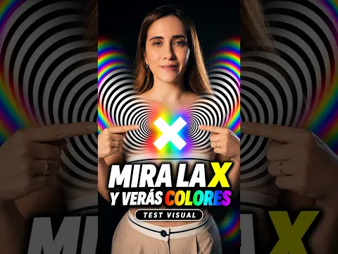 ASMR TEST VISUAL 👀 Mira la X y verás COLORES que NO existen 🌈 #shorts