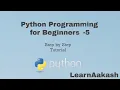 Python Tutorial for Beginners - 5 Random Module LearnAakash