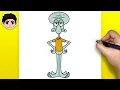 How to Draw Squidward from SpongeBob SquarePants Easy Step-by-Step
