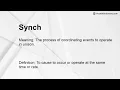 Synch Meaning