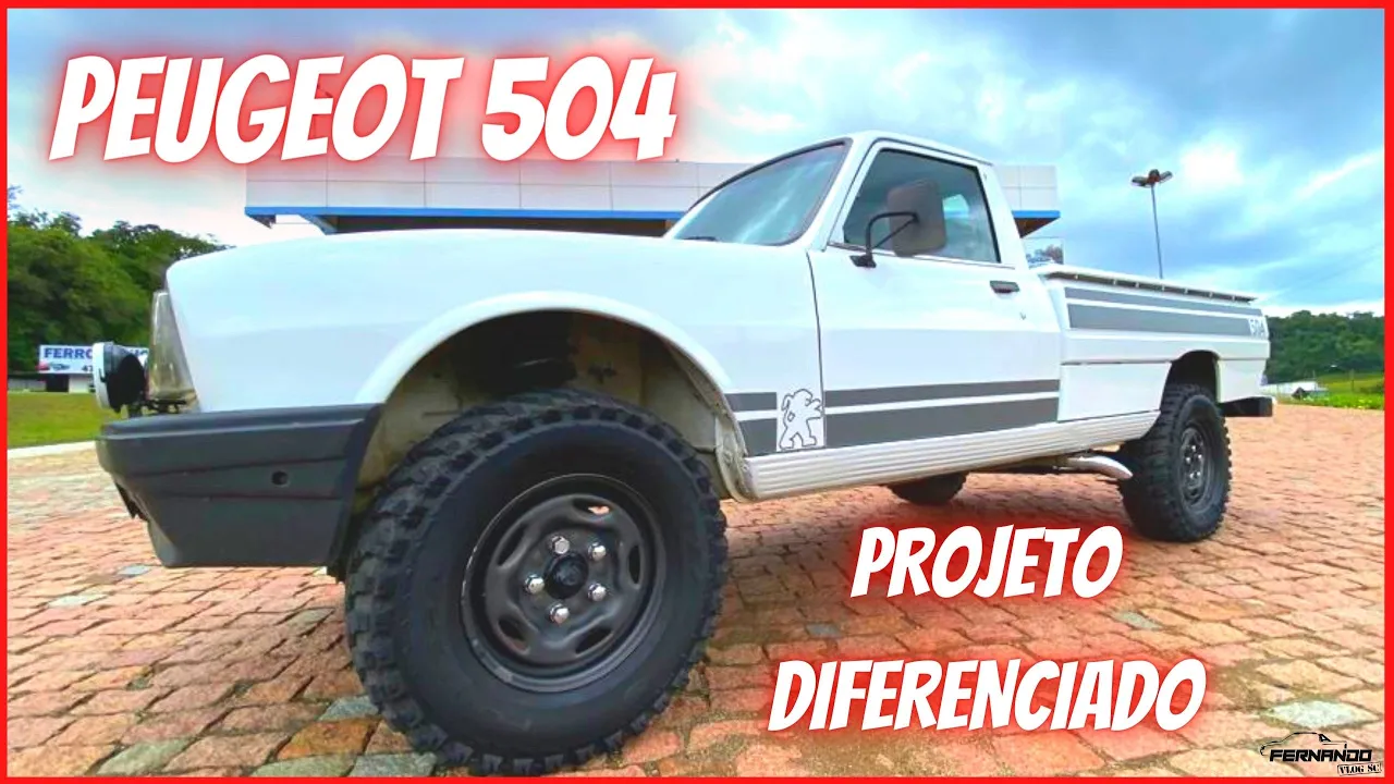 PEUGEOT 504 DIESEL "PROJETO DIFERENCIADO" LIFT, ESCAPE DIRETO, PNEU GRANDE #peugeot #peugeot504