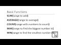Formulas and Basic Functions in Google Sheets
