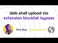 Web shell upload via extension blacklist bypass PortSwigger Academy tutorial