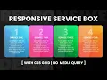 Responsive Service Section with CSS Grid No CSS Media Queries